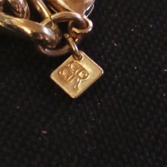 Banana Republic Gray Agate Statement Bib Necklace Gold Tone - Picture 9 of 9